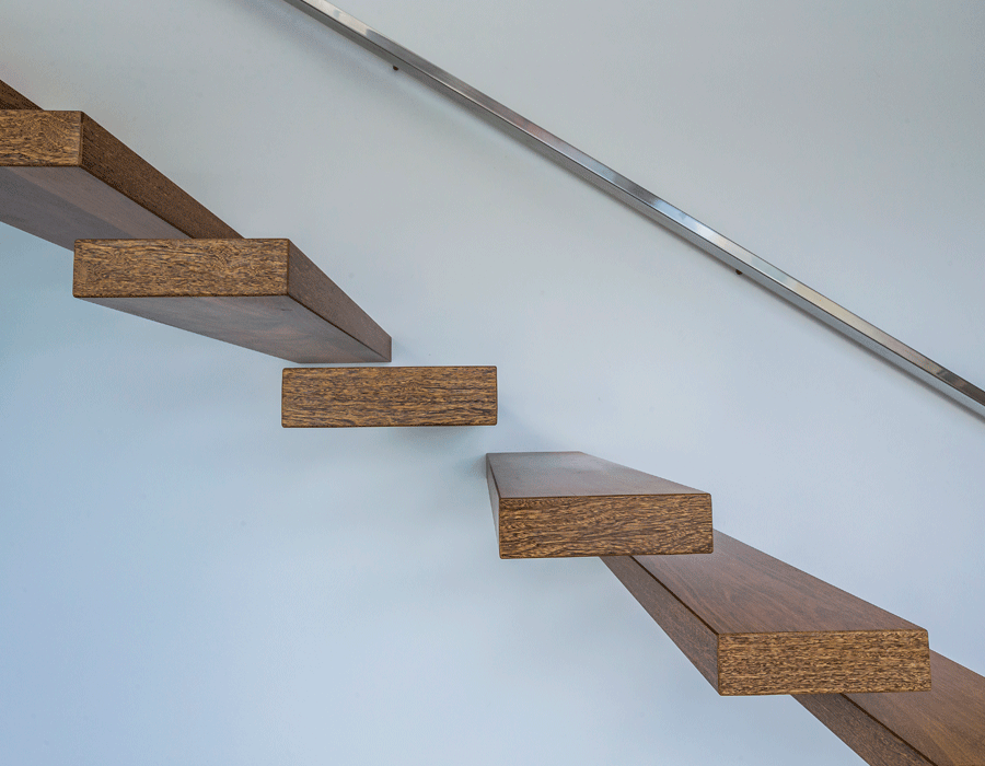 Escaleras estilo minimalista, estudio de arquitectura Contemporánea Granollers